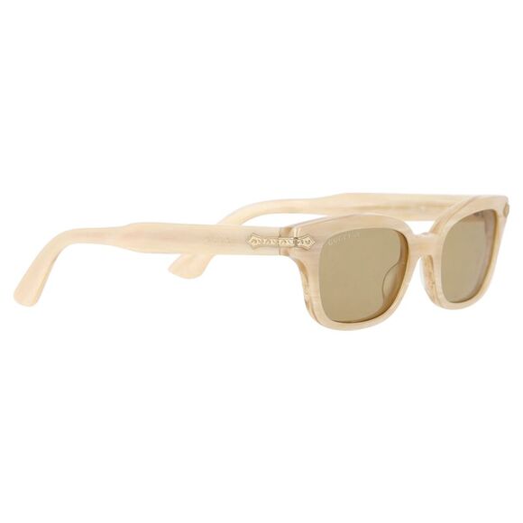 Gucci Vintage Titanium Horn Sunglasses In Cream Acetate